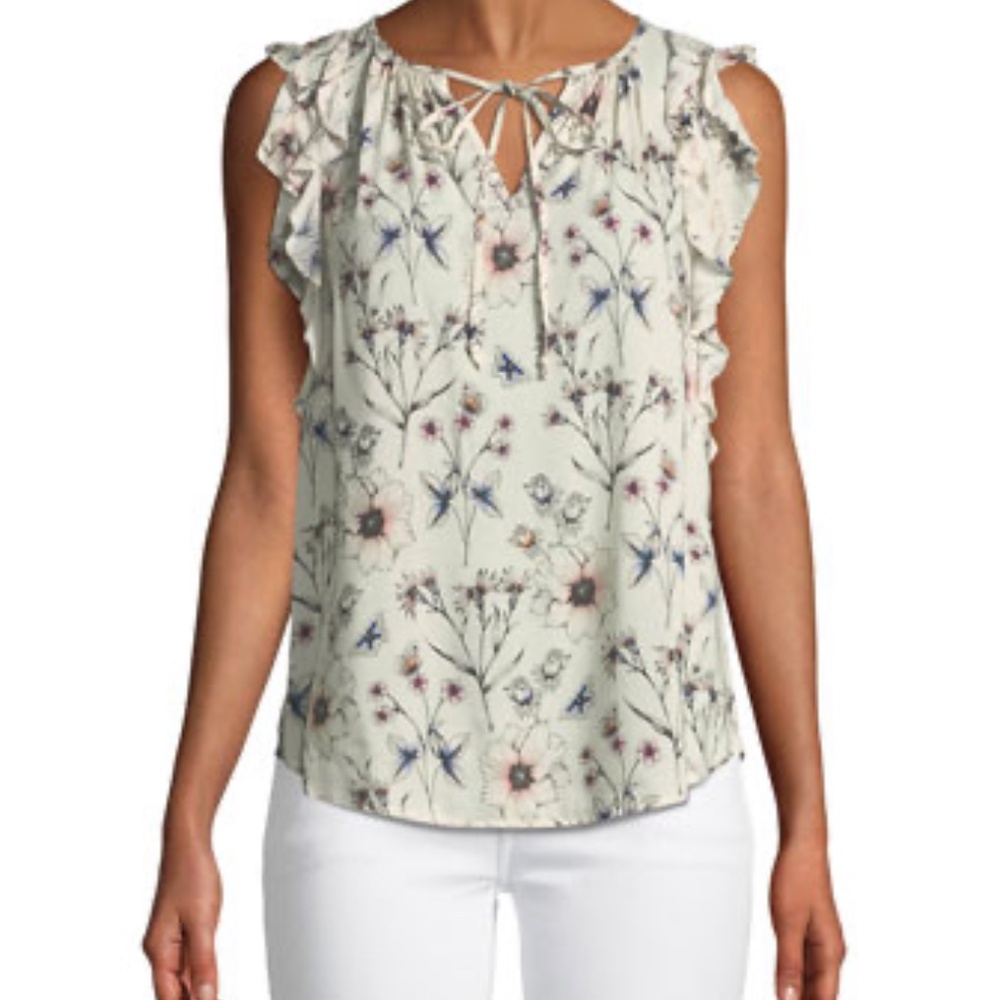 NWT -- Velvet By Graham and Spencer Marisol Flutter Sleeve Tank -- Size L